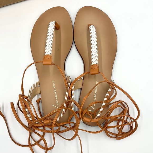 Anthropologie Tie Up Thong Sandals Size EU 36 - Picture 4 of 16